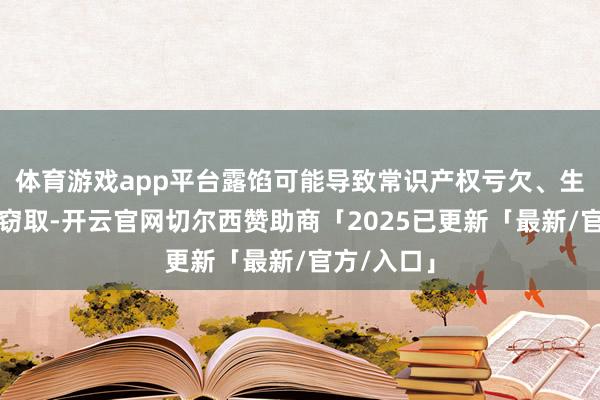 体育游戏app平台露馅可能导致常识产权亏欠、生意巧妙被窃取-开云官网切尔西赞助商「2025已更新「最新/官方/入口」